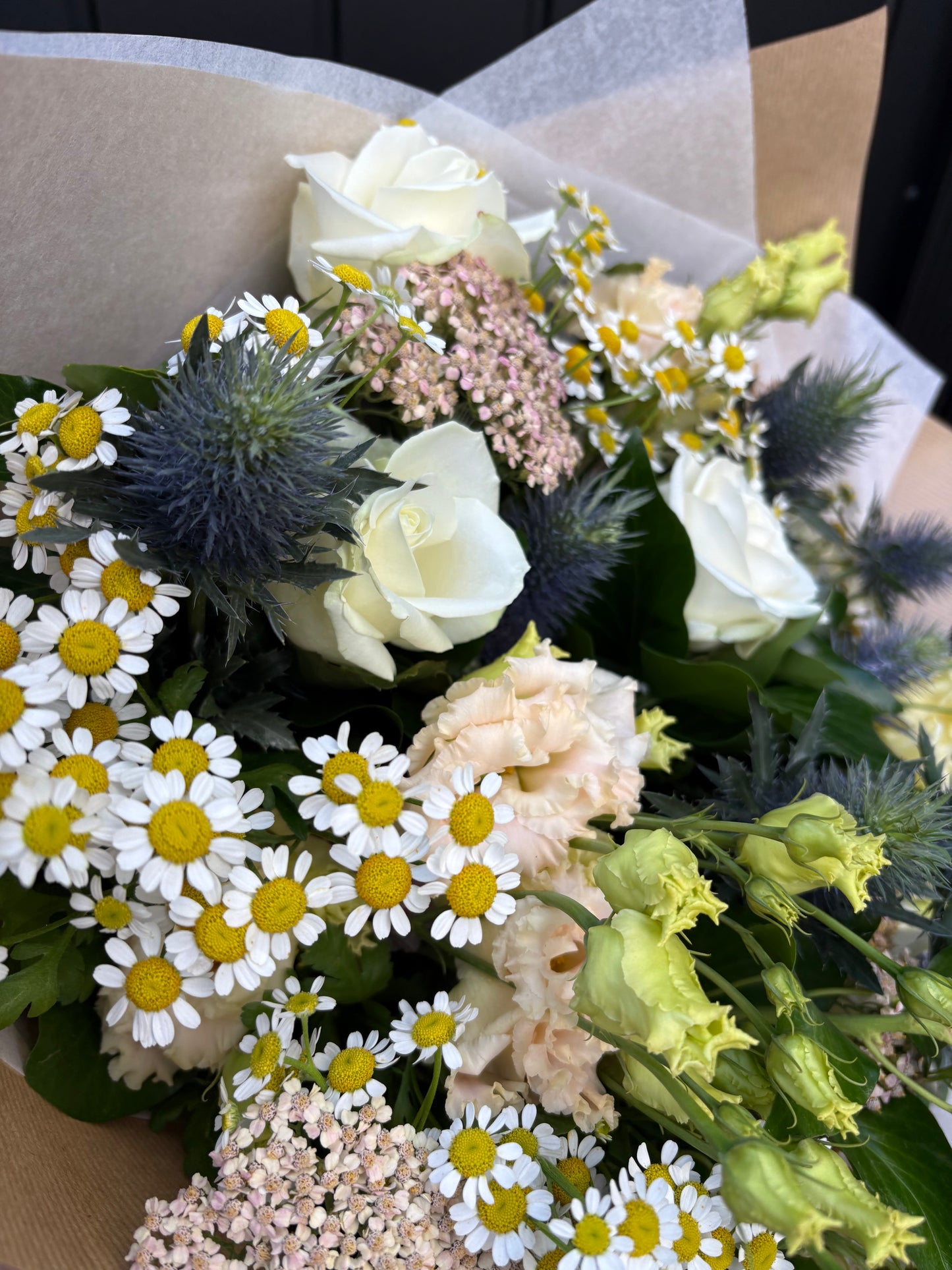 Bouquet Flou blanc vert