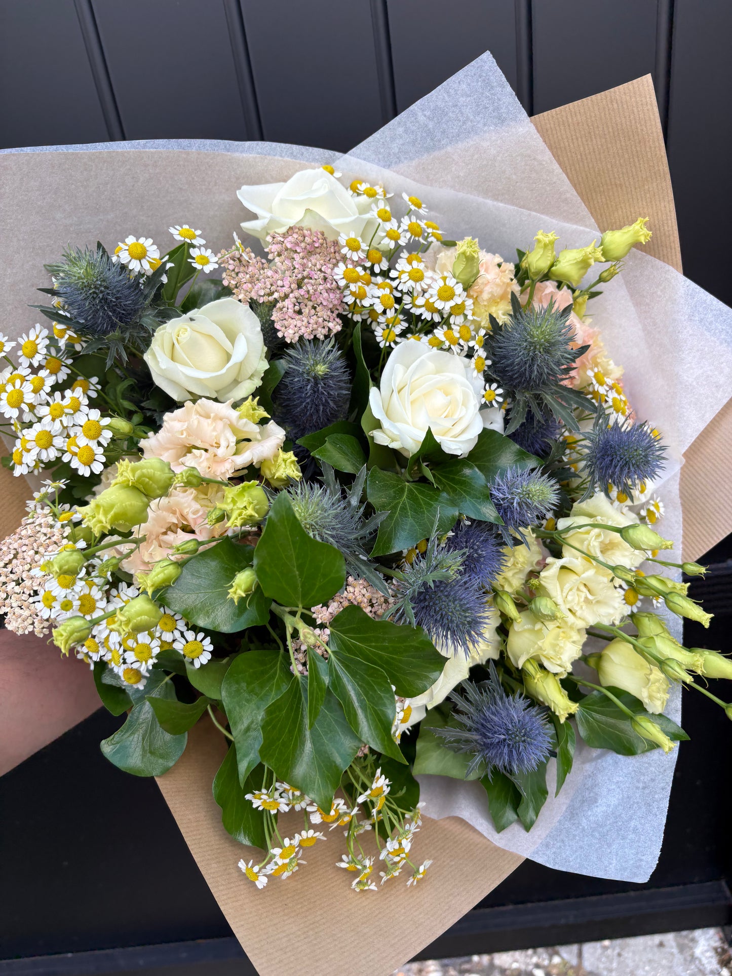 Bouquet Flou blanc vert